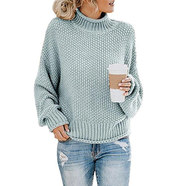 Heidi-Mode | trendiger hoher Kragen Pullover
