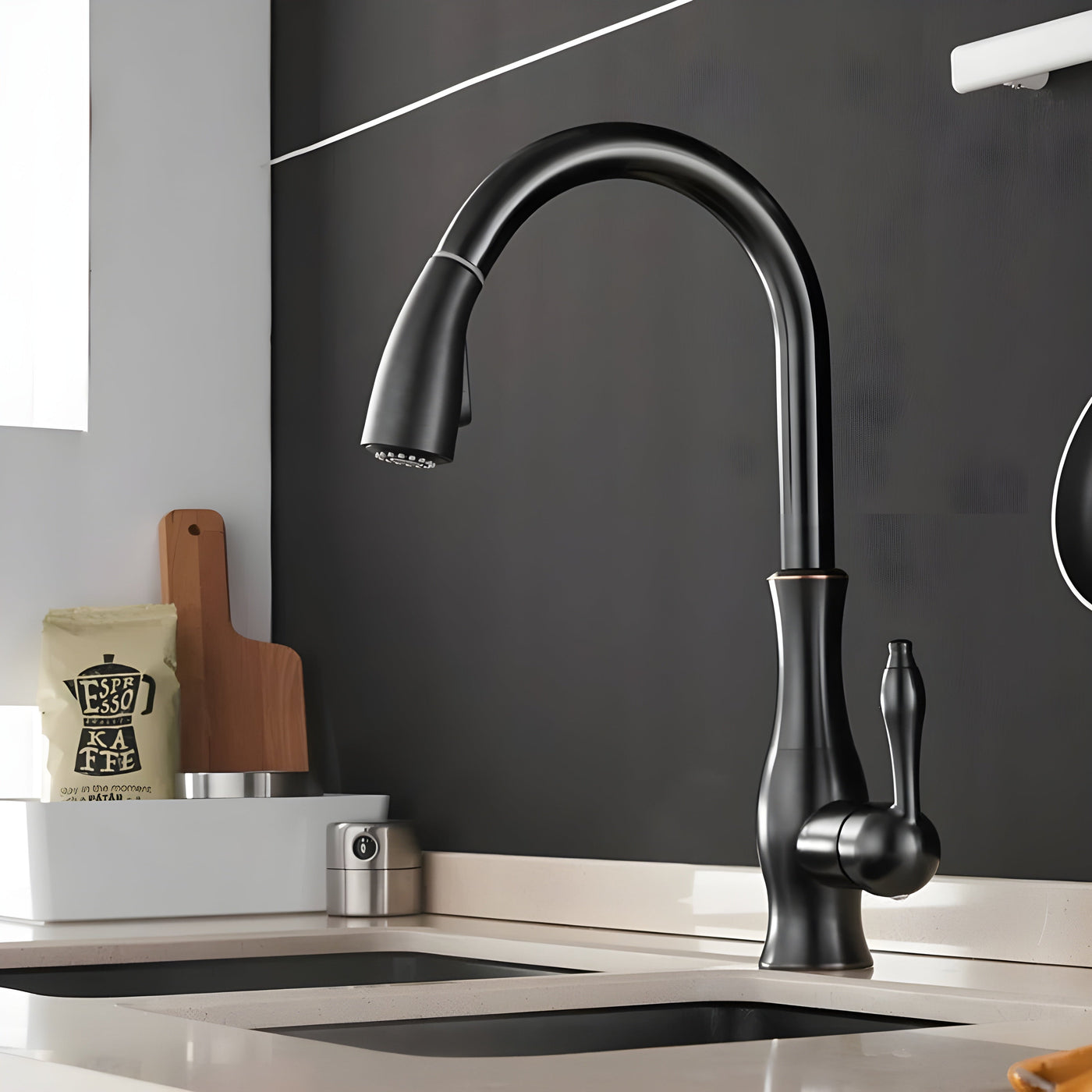 Küchenarmatur mit ausziehbarem Brausekopf – 360° drehbar | Ideal für Spüle und Abwasch