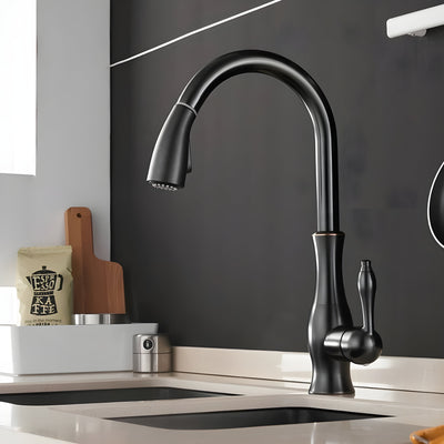 Küchenarmatur mit ausziehbarem Brausekopf – 360° drehbar | Ideal für Spüle und Abwasch