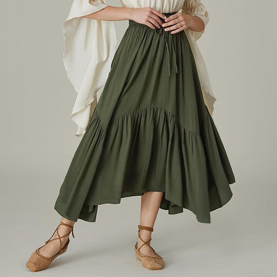 Renaissance High Waist Maxi Skirts with Pockets