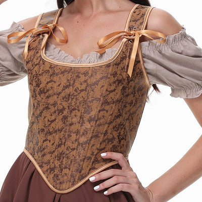 Renaissance Tie-Shoulder Corset Lace-up