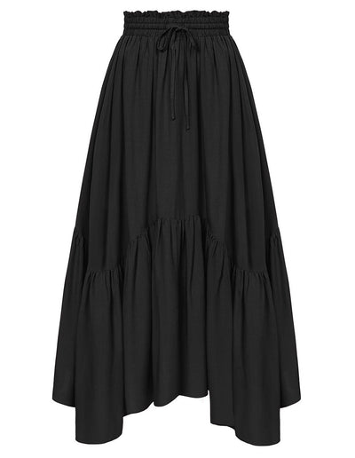 Renaissance High Waist Maxi Skirts with Pockets
