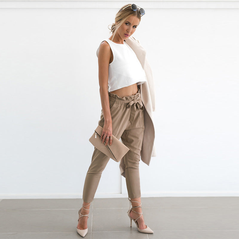 Heidi-Mode | Casual Hose Mit Hoher Taille Aus Chiffon