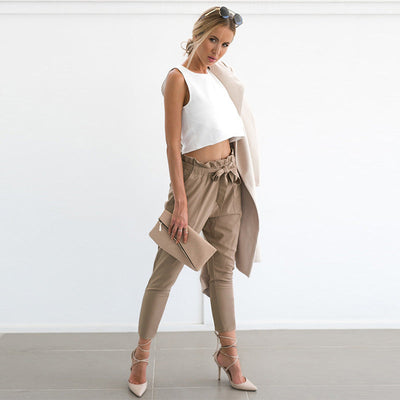 Heidi-Mode | Casual Hose Mit Hoher Taille Aus Chiffon
