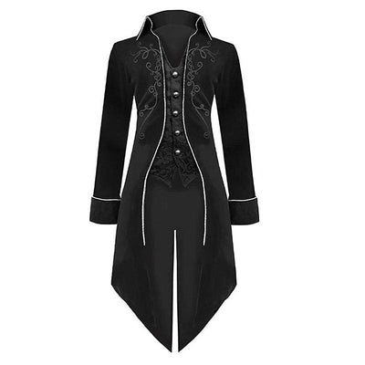 Men's Retro Steampunk Embroidered Tailcoat