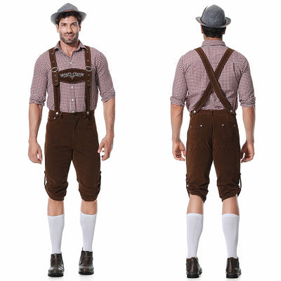 Oktoberfest Men’s Costume Set with Shirt, Suspenders and Hat