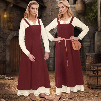 Viking Apron Overdress Tunic Set Dress