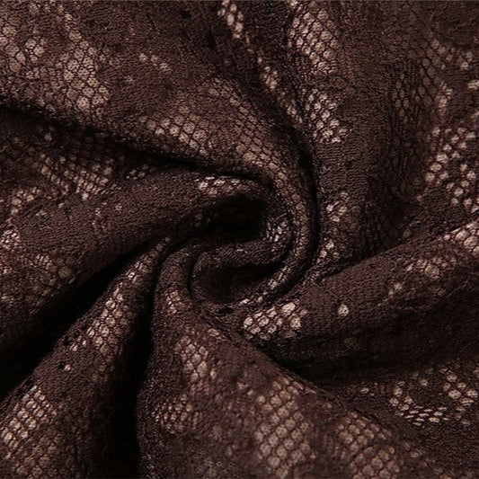 Gothic Style Asymmetrical Ruffled Lace Maxi Skirt