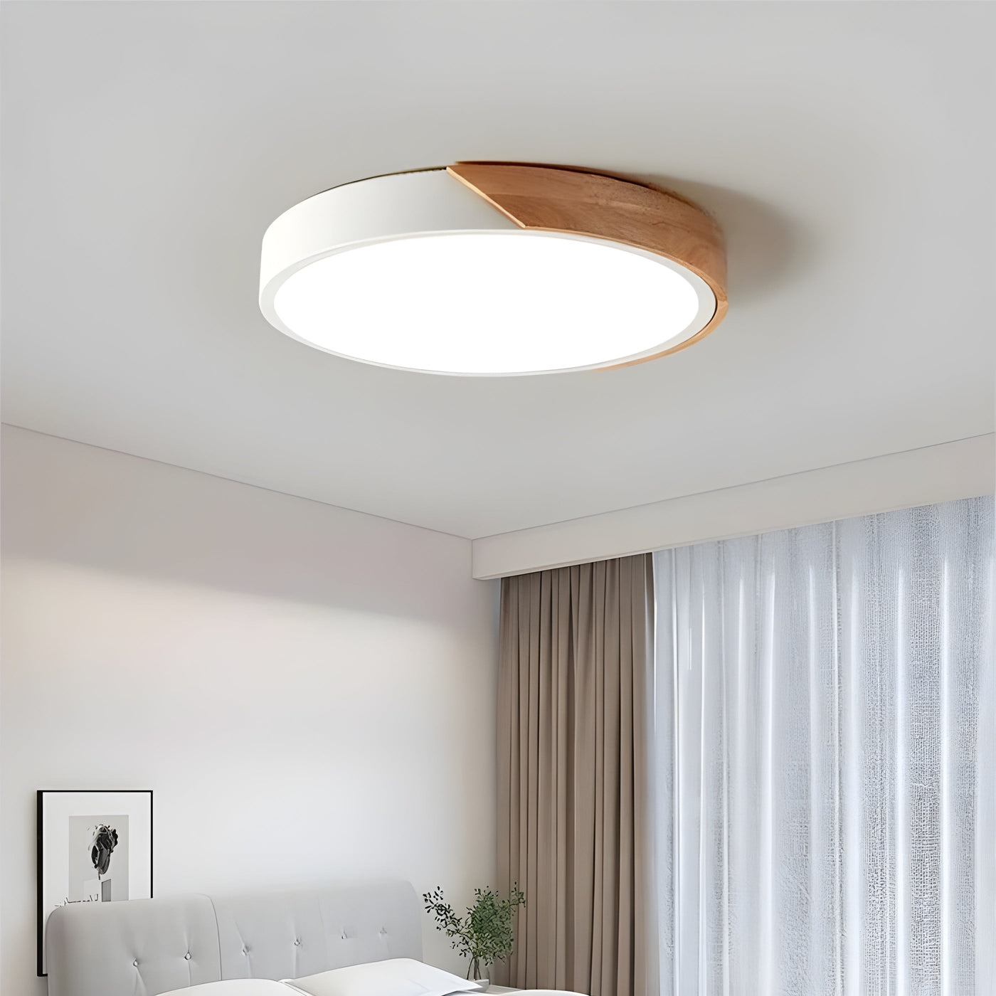 LED-Deckenleuchte aus Holz - Dekorativ & Modern sanften Macaronfarben Skandinavisches Design