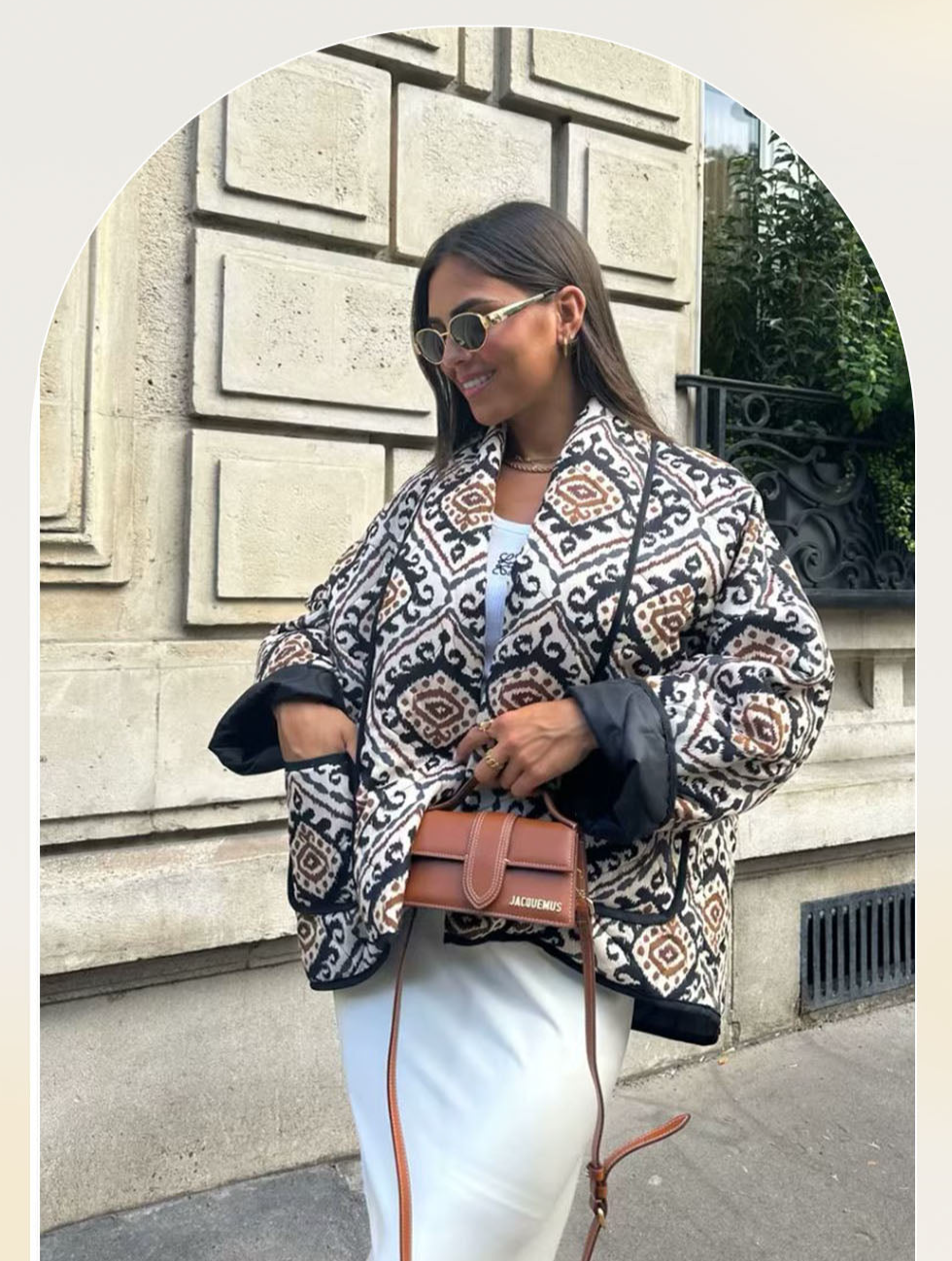 Heidi-Mode | Lässiger Bedruckter Lockere Cardigan