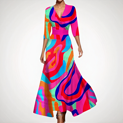 Raffiniertes langes Kleid für Damen | Maxi