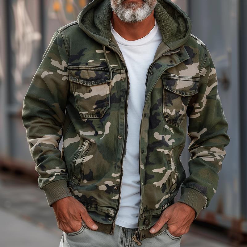 REX | Robuste Cargo-Jacke im Camouflage-Look