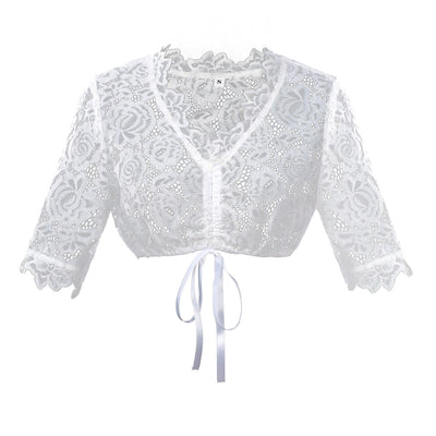 Oktoberfest Purple Embroidered Dirndl Dress with Lace Apron and Blouse