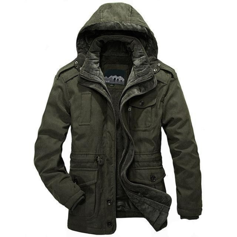 Robuste Winterjacke mit Kapuze für Herren | Warme