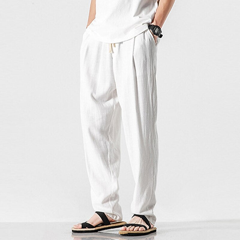 Viking Era Drawstring Design Linen Pants