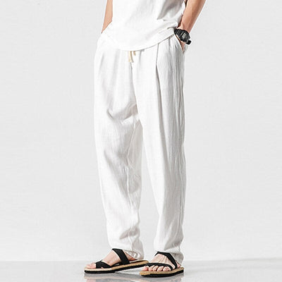Viking Era Drawstring Design Linen Pants