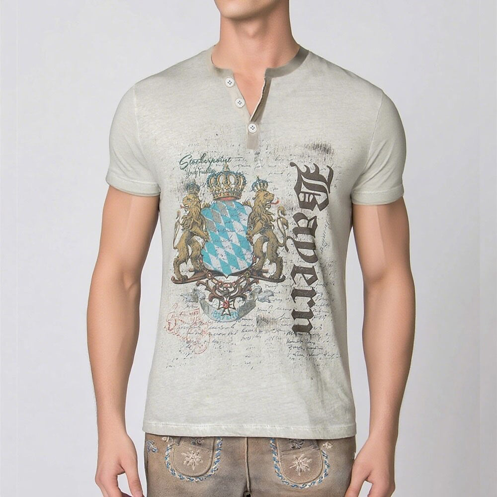 Oktoberfest Bavaria Crest Print Graphic T-shirt