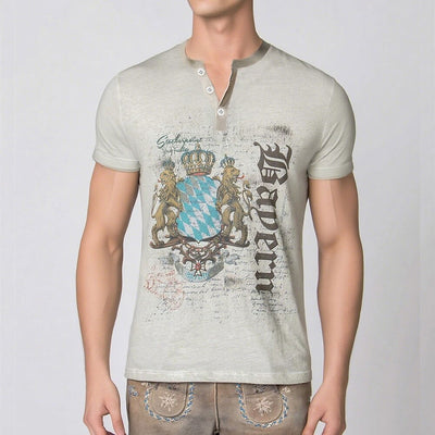 Oktoberfest Bavaria Crest Print Graphic T-shirt
