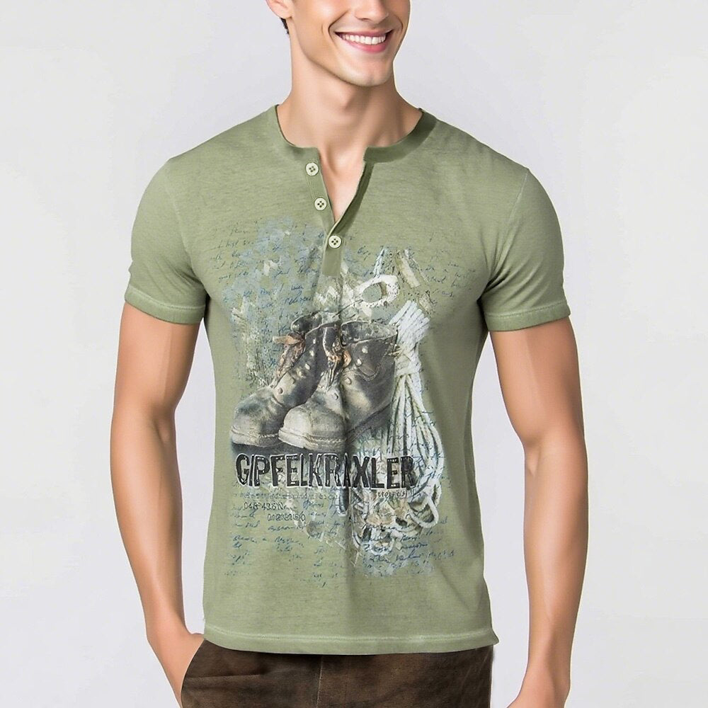 Oktoberfest Mountain Climber Graphic T-shirt