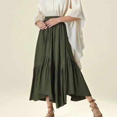 Renaissance High Waist Maxi Skirts with Pockets