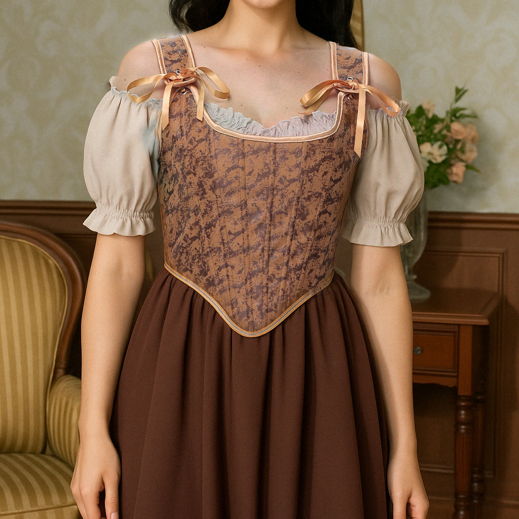 Renaissance Tie-Shoulder Corset Lace-up