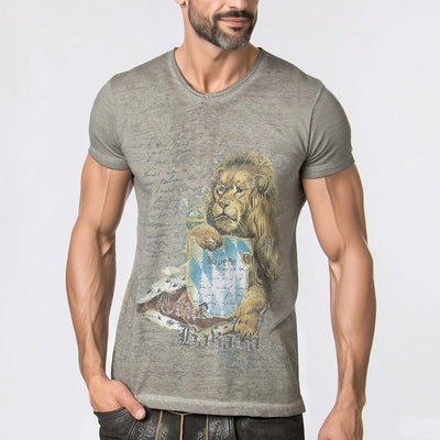 Oktoberfest Bavarian Lion Crest Graphic T-shirt