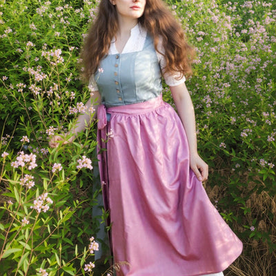 Oktoberfest Button-Up Dirndl with Long Apron