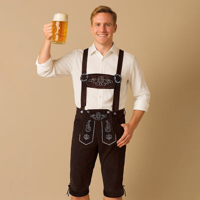 Oktoberfest Men's Bavarian Lederhosen Shorts