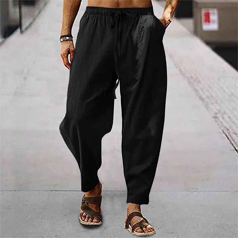 Retro Style Pirate Pants Elastic Waistband Design