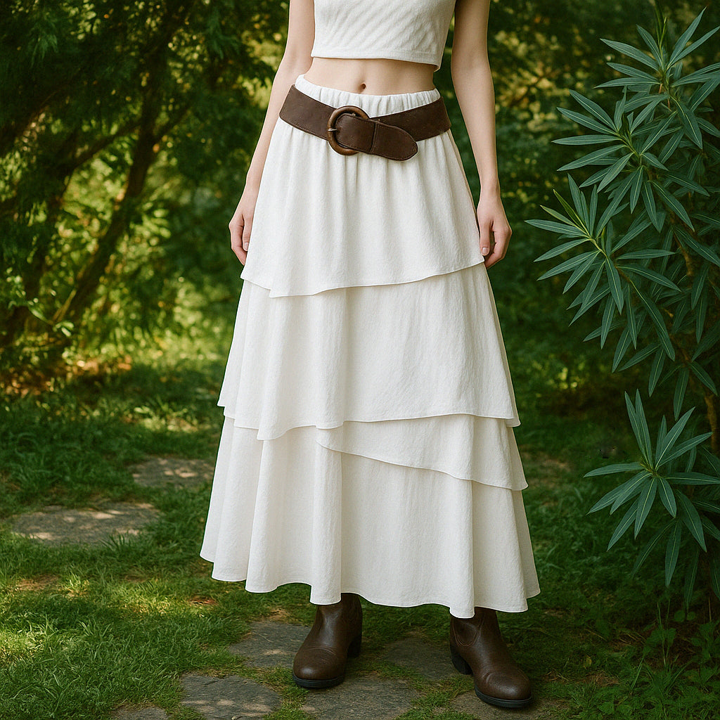 Classic Layered Maxi Skirt