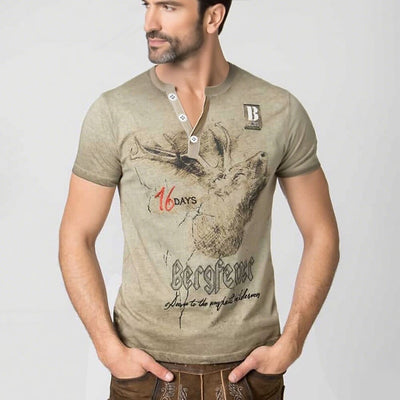 Oktoberfest Stag Head Wilderness Graphic T-shirt