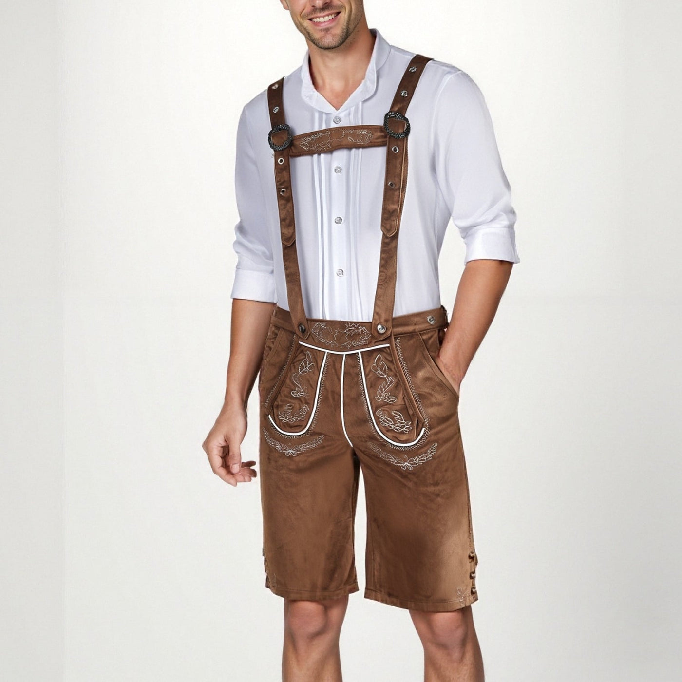Men's Oktoberfest Set with Shirt & Lederhosen