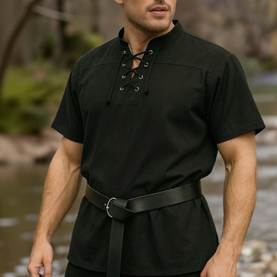 Pirate Style Lace-up Tunic