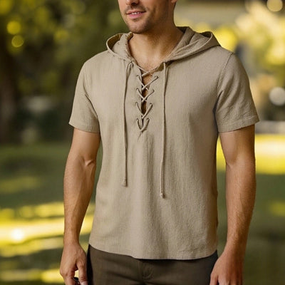 Pirate Style Short Sleeve Hooded Shirts