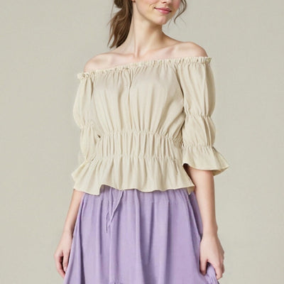 Renaissance Style Blouse Half Sleeve Top
