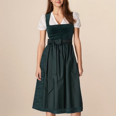 Oktoberfest Women's Deep Green Dirndl Dress