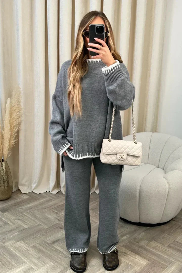 Heidi-Mode | Lässiges Strick-Chic-Set - Pullover + Hose