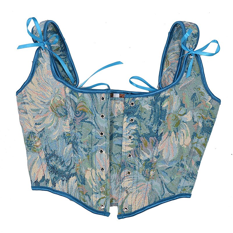 Renaissance Style Lace Design Corset Vest Bustier