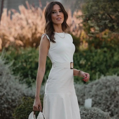 Schönes ärmelloses Kleid für Damen | Midi