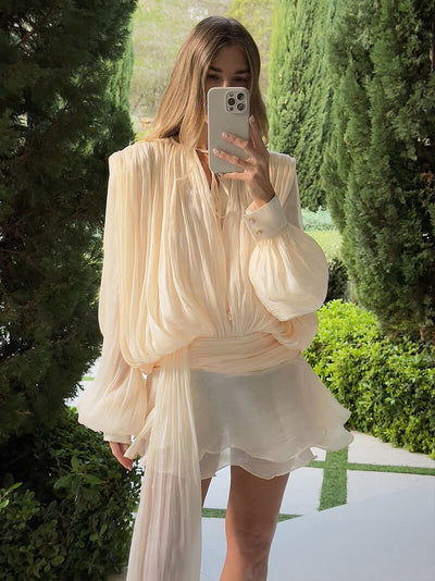 Aella | Chiffon-Minikleid Mit Volants