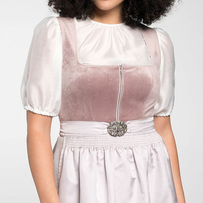 Oktoberfest Pink Dirndl Dress with Apron