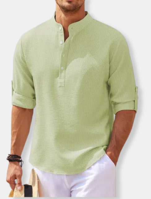 Herren Sommershirt Mit Halbem Reißverschluss | Rundhals