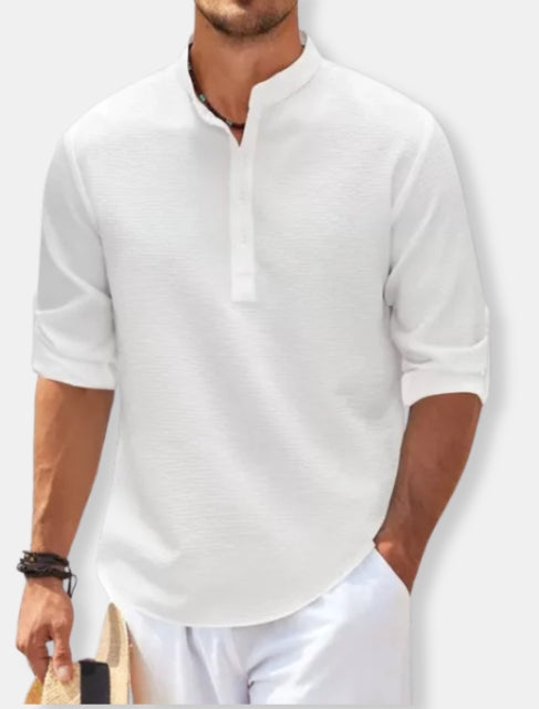 Herren Sommershirt Mit Halbem Reißverschluss | Rundhals