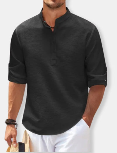 Herren Sommershirt Mit Halbem Reißverschluss | Rundhals