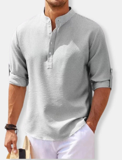 Herren Sommershirt Mit Halbem Reißverschluss | Rundhals