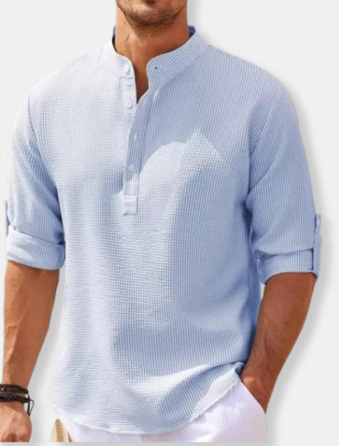 Herren Sommershirt Mit Halbem Reißverschluss | Rundhals