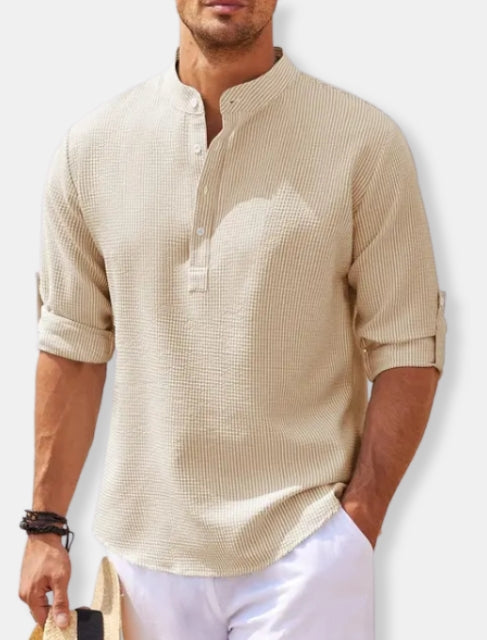 Herren Sommershirt Mit Halbem Reißverschluss | Rundhals