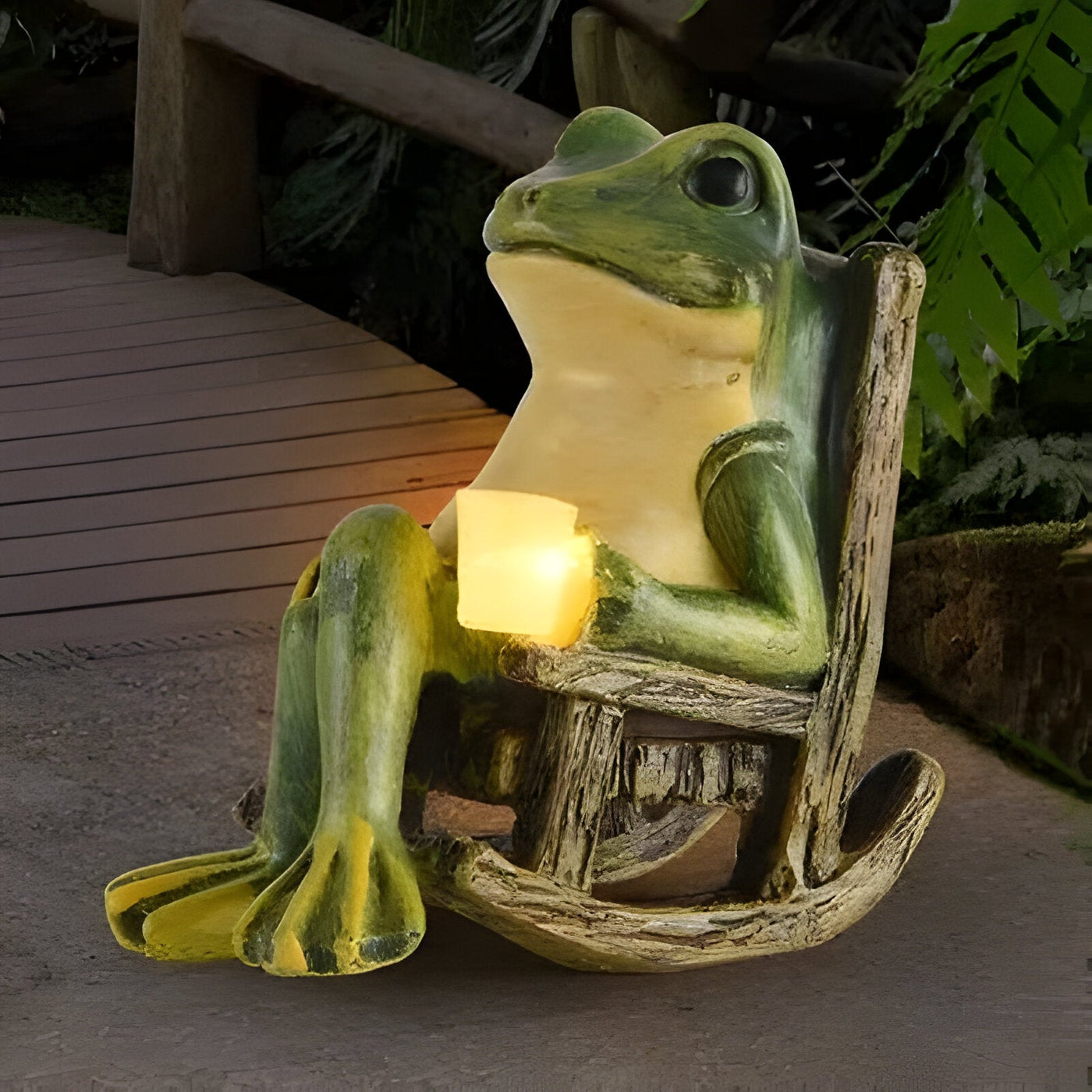 PondGuard Light - Solar Garten Frosch Statue Leuchte