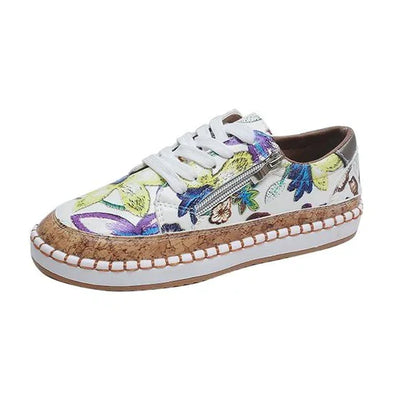 Elegante Atmungsaktive Blumen-Slip-Ons für Damen – Ghita