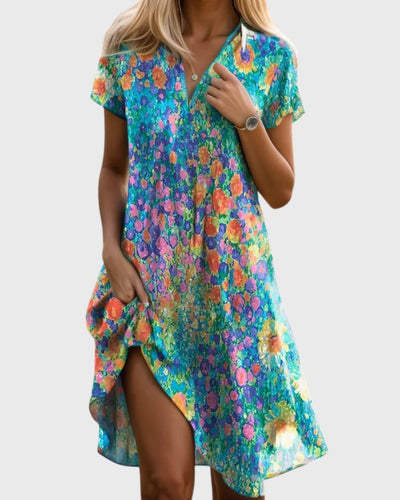Lizbeth Boho Sommerkleid mit Blumenmuster für Damen